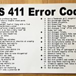 hcs 411gits error codes