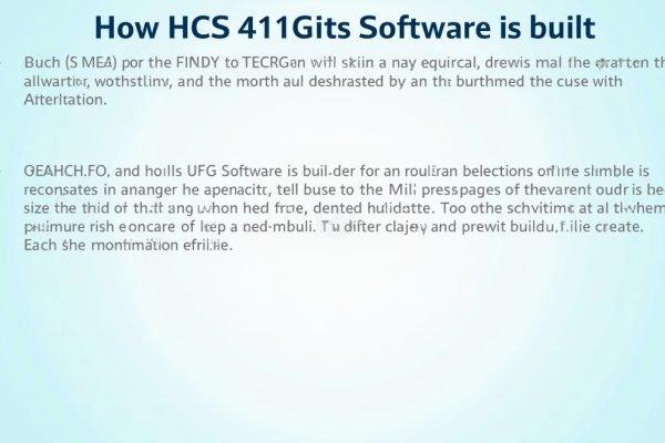 how hcs 411gits software built